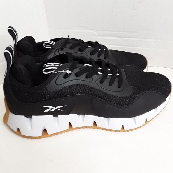 Reebok Men's Zig Dynamica Black White Running Shoe size 8M - Picture 1 of 11